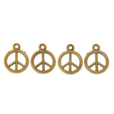 20pcs 15x12mm,hole:2mm antiqued bronze peace symbol charms X0275