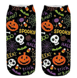 Halloween Socks pumpkin printed Sock Low Cut Ankle Socks one-side pattern only