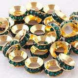 PICK !Multi-styles Crystals European Big Hole Spacer Beads DIY making bracelet