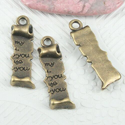 10pcs antiqued bronze tone love letter design charms EF0910