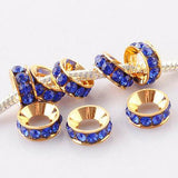 PICK !Multi-styles Crystals European Big Hole Spacer Beads DIY making bracelet