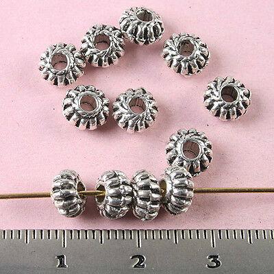 60pcs tibetan silver round spacer beads h1665