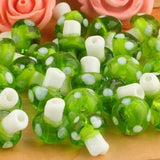 colors Lampwork Mushroom Glass Spacer Loose Beads  for jewery making