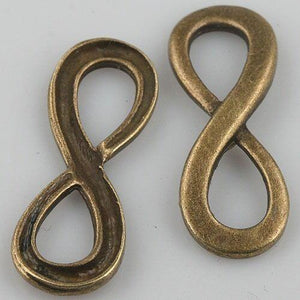 Antiqued bronze color Curved Sided Infinity NO.8 Connector 10PC EF0366