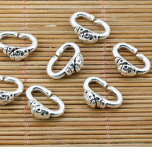 12pcs tibetan silver couple ladybug design connector charms EF1583