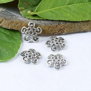 30pcs Tibetan silver crafted flower  bead caps H1041