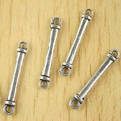 20pcs Tibetan silver long stick bar charms h2845