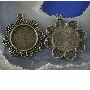 3pcs antiqued bronze flower picture frame G1312