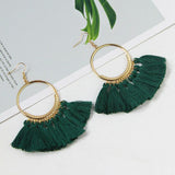 Fashion Bohemian Earrings Hook Tassel Fringe Boho Dangle Earrings Jewelry 1 Pair