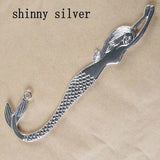 Pick Tibetan Silver /Bronze /shinny silver Color 2sided crafted mermaid bookmark