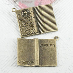 4pcs antiqued bronze color DEATH NOTE book design pendant EF0893