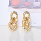 Fashion Jewelry Stud Earring chain shape geometric Earring Big Earring