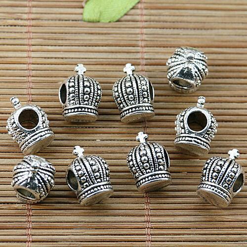 12pcs Tibetan silver crown spacer beads fit bracelet EF1882