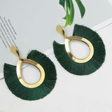 Fashion Bohemian Earrings Hook Tassel Fringe Boho Dangle Earrings Jewelry 1 Pair