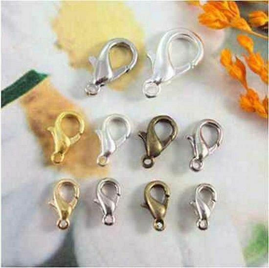 Lobster clasps findings for jewerly making in Multi-sizes and colors to choose