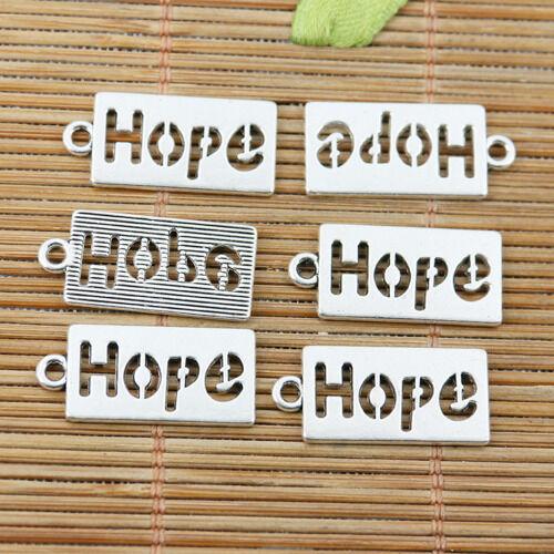 16pcs tibetan silver color hollow Hope design charms EF2320