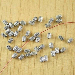 200pcs 4mm tibetan silver tone spacer bead h2450