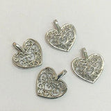 Hot! Beautiful hollow floral heart drop charms to Pick making jewery bracelet