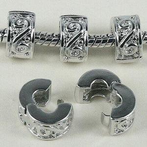 Multi-styles 18KGP EUROPEAN STOPPER CLIP/LOCKS BEADS FINDINGS FIT BRACELET