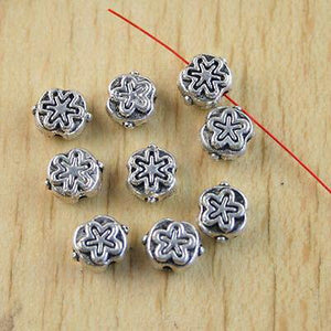 30pcs Tibetan silver flower spacer beads H1251