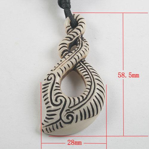 1pc snake design Imitate  beauitiful Pendant wax cord necklace adjustable C766