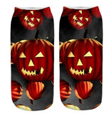 Halloween Socks pumpkin printed Sock Low Cut Ankle Socks one-side pattern only