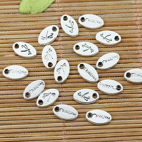 40pcs Tibetan silver oval taideliving charms EF1305