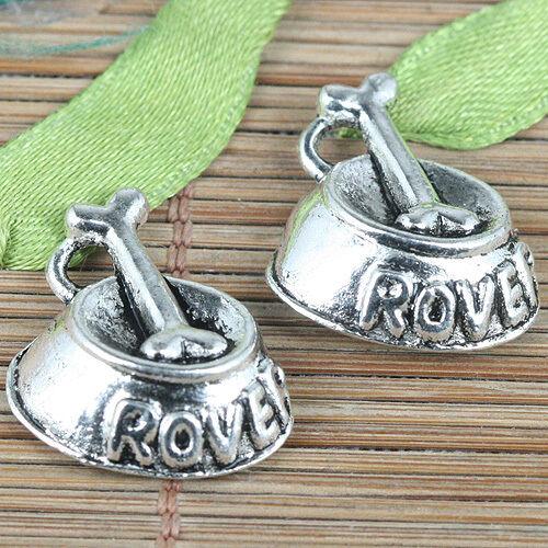 12pcs tibetan silver tone ROVER bone design charms EF0180