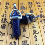 Natural Gemstone Hexagonal Point Reiki Chakra Healing Pendant For Necklace