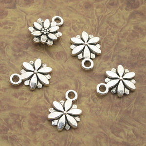 30pcs Tibetan Silver flower charm pendants X0063