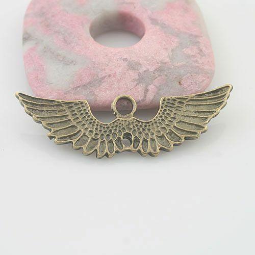 6pcs antiqued bornze color wings design pendant charm G1824