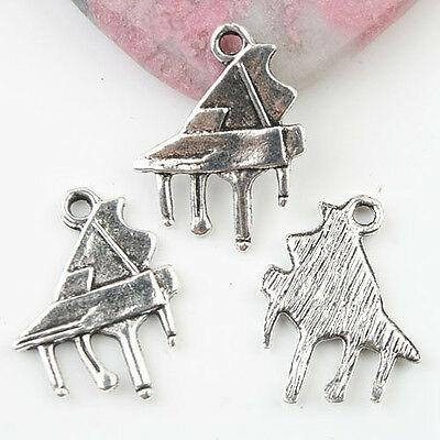 Tibetan Silver color piano design charms 20pcs EF0085