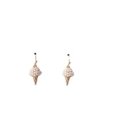 S925 silver needle Hook Earring Pearl Ice cream Earring Sweat Cute Earring