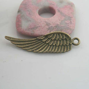 5pcs antiqued bronze color wing design pendant charm G1872