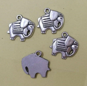 10PCS  dark silver color elephant design charms  H0146-1