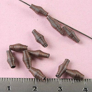 100Pcs  copper tone curved wire oval spacer h1761