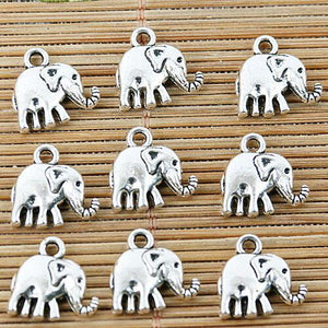 16pcs Tibetan silver elephant charm pendants EF1331