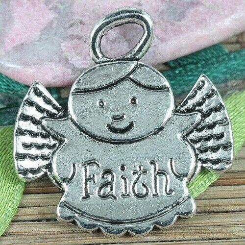 8pcs tibetan silver color Faith angel pendant EF0222