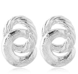 Fashion Jewelry Stud Earring 8 word Shaped Spray painted plated earrings