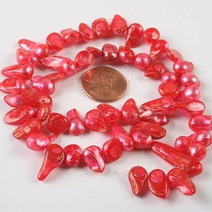 15"  freshwater blister pearl loose beads w042