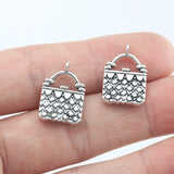 10 Pieces 14*18mm Mixed Alloy Antique Silver Color Lady's Handbag Charms Bracelet Pendant Accessory For DIY Jewelry Making