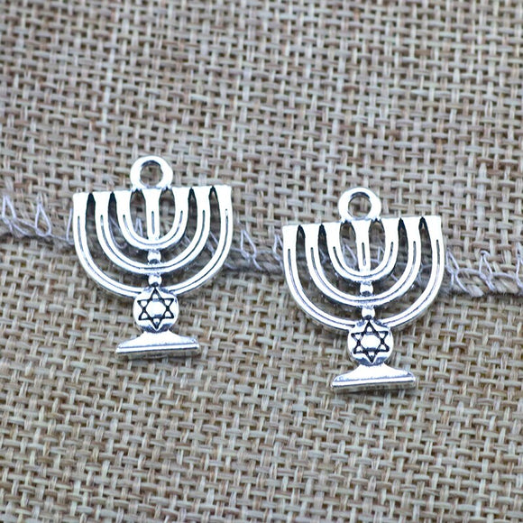 10 Pieces 18x24mm Antique Silver Color Wicca Charms Necklace Bracelet For DIY Jewelry Making