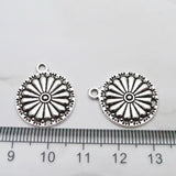 10 Pieces 19*23mm Antique Silver Color Flower Charms Earrings For DIY Jewelry Making
