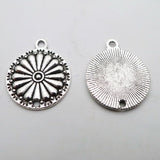10 Pieces 19*23mm Antique Silver Color Flower Charms Earrings For DIY Jewelry Making