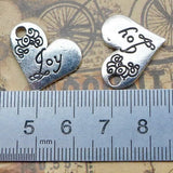 10 Pieces 20x21mm Antique Silver Color Heart Charms Love Necklace Bracelet For DIY Jewelry Making