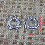 10 Pieces 21*23mm Mixed Alloy Antique Silver Color Life Buoy Medical Charms Pendant Accessory For DIY Jewelry Making
