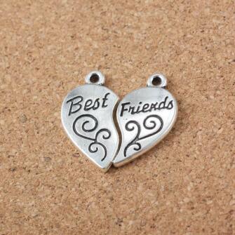 10 Open Floating Heart Silver Tone Charms SC2060 