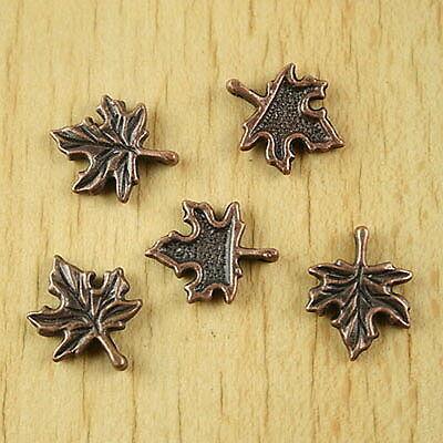 25pcs copper-tone maple leaf charms  H2148