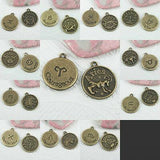 A set of (12kind) constellations CHARMS in antiqued bronze tone Assorted FASHION