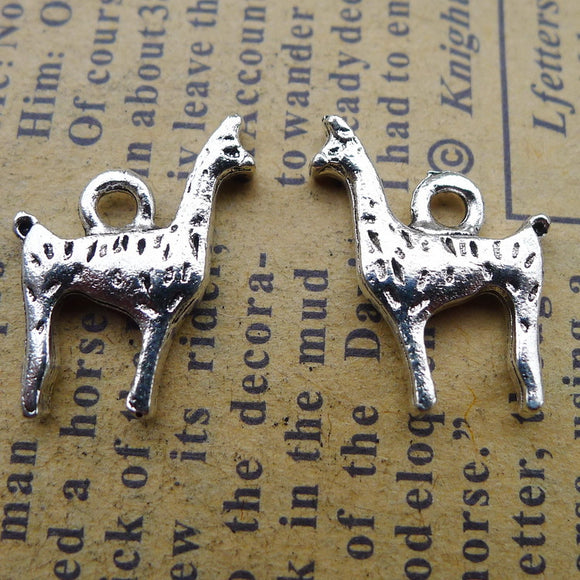 10Pcs 11*16mm Antique Silver Color Zinc Alloy Cute Giraffe Charms Necklace Earrings Pendant Accessory Charms For Jewelry Making